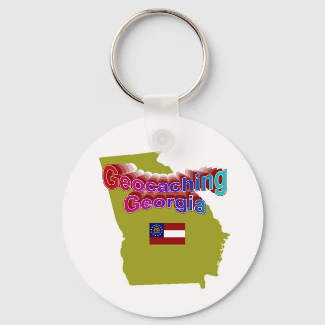 Llavero Geocaching Georgia Keychain (Anverso)