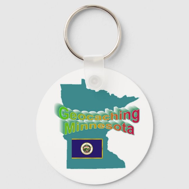 Llavero Geocaching Minnesota Keychain (Anverso)