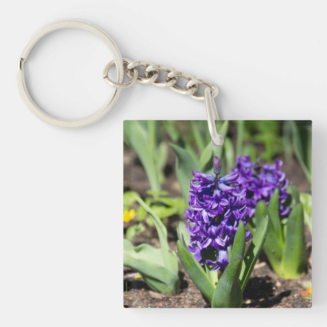 Llavero Geocinth azul en primavera (Frente)