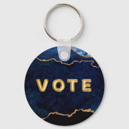 Llavero Geode Blue Gilded Vote
