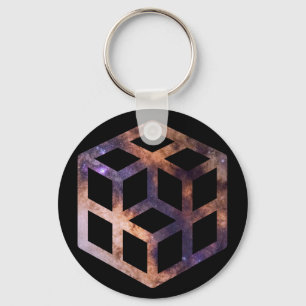 Llavero Geometría Astro de Cuadrícula de Cubo Espacial