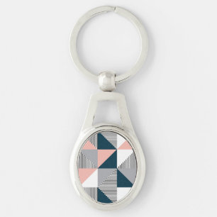 Llavero Geometría coloreada abstracta