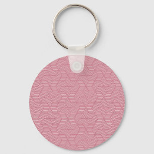 Llavero Geometría de línea: textura vintage moderna