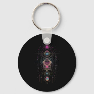 Llavero Geometría Sagrada Cubo de Metatron Yoga Espiritual