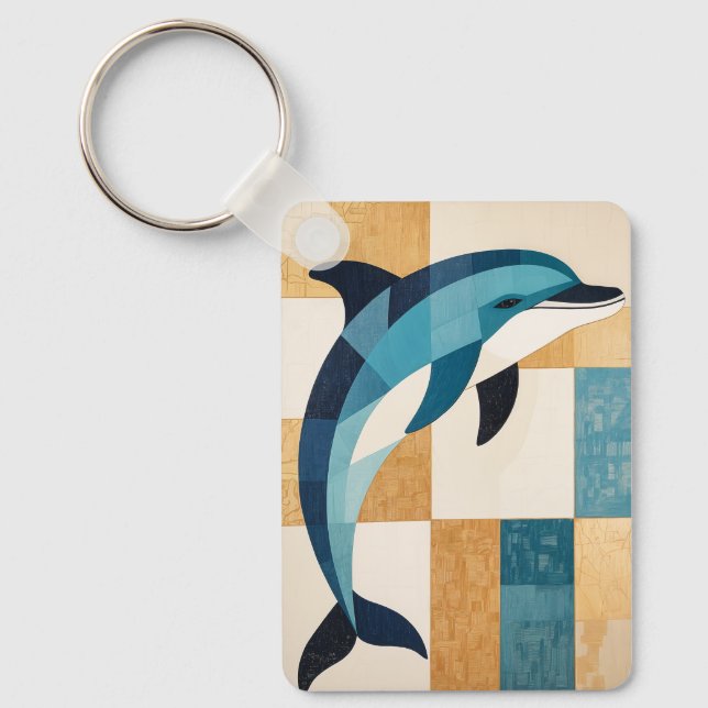 Llavero Geometric Azure Leap (Anverso)