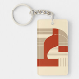 Llavero Geometric Harmony in Minimalist Shapes