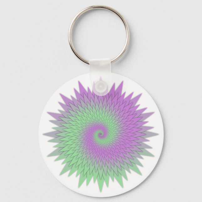 Llavero Geometric Purple and Green (Anverso)