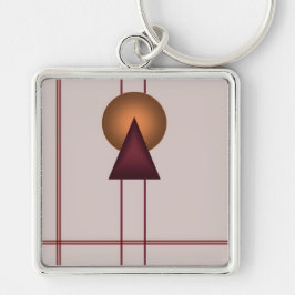 Llavero Geométrico Art Deco