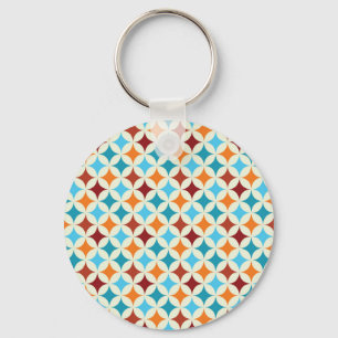 Llavero Geométrico De Estilismo: Patrón Viejo Sin Marea