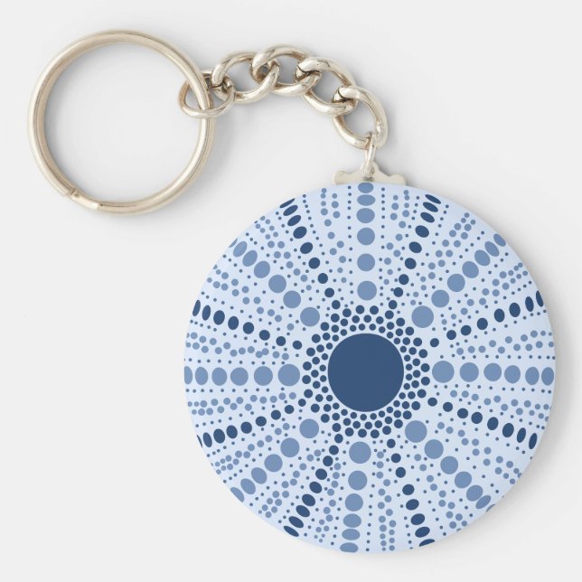 Llavero Geométrico mínimo de urchín marino (Frente)