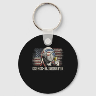 Llavero George Sloshington Washington Funny 4 De Julio Ee.