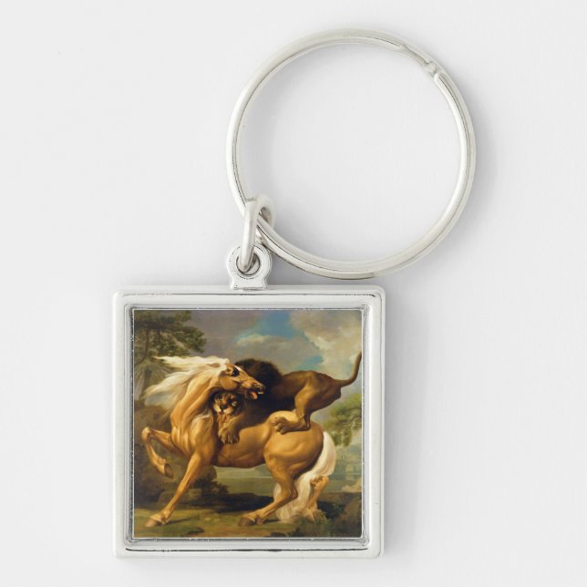 Llavero George Stubbs el | un león que ataca un caballo, (Frente)