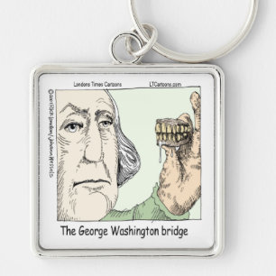 Llavero George Washington Bridge & Dentures Funny Gift
