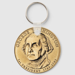 Llavero George Washington Presidencial $1 Keychain de mone