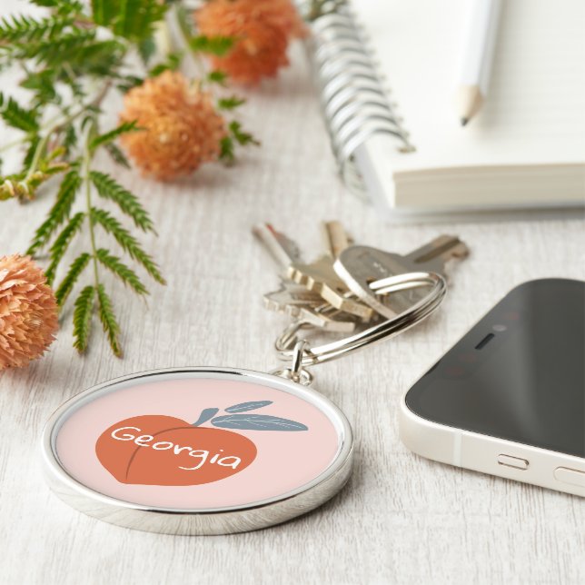 Llavero Georgia Peach personalizar tu texto (Lado)