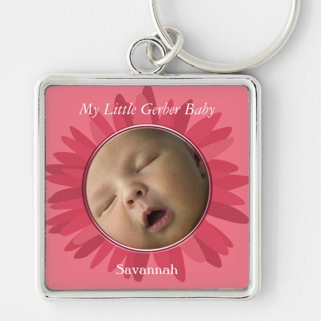 Llavero Gerber Daisy Baby Photo Key (Frente)