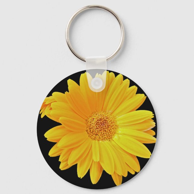 Llavero Gerbera Daisy (Gerbera hybrida) - Amarillo (Anverso)