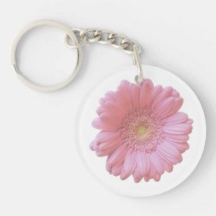Llavero Gerbera daisy rosa pálido