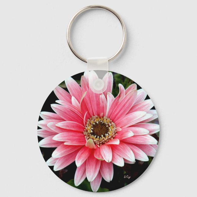 Llavero Gerbera rosa (Anverso)