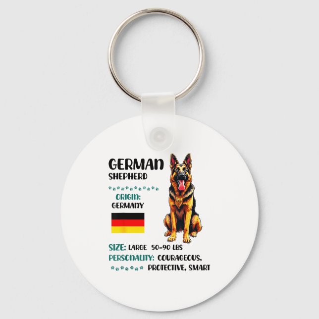 Llavero German Shepherd Origin Funny German Shepherd Lover (Anverso)