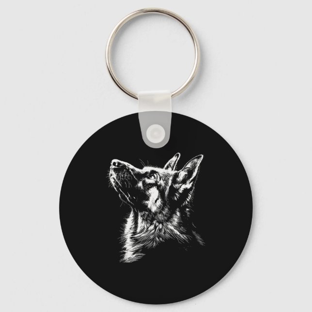 Llavero German Shepherd Silhouette Graphic German Shepherd (Anverso)
