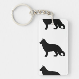 Llavero german shepherd silo black