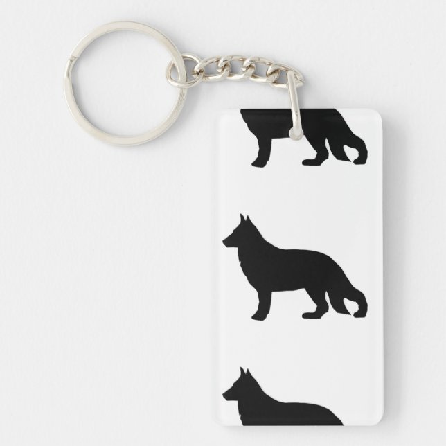 Llavero german shepherd silo black (Frente)