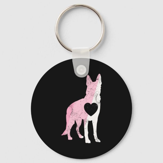 Llavero German Shepherd Valentines Day Cud Love Dog _1  (Anverso)