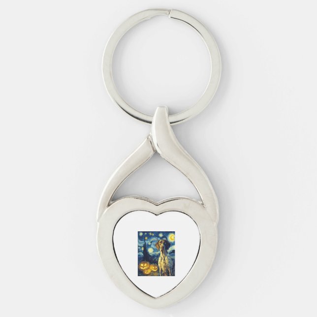 Llavero German Shorthaired Pointer 1 Cute Dog Halloween Ja (Anverso)