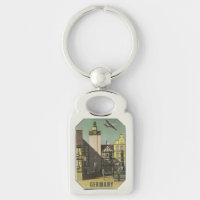GERMANIA Vintage Cadena de claves de viajes