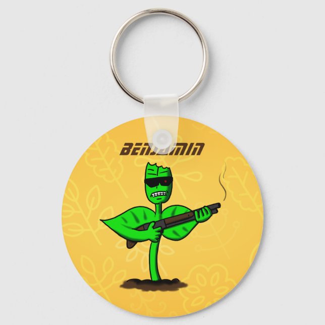 Llavero Germinator cyborg personalizado divertido (Anverso)