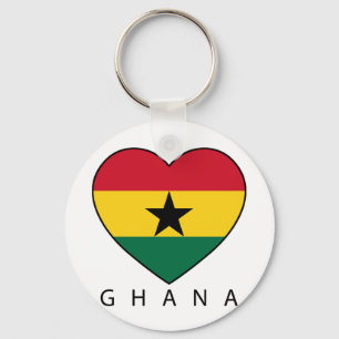 Llavero Ghana Soccer Heart "GHANA"-Herz