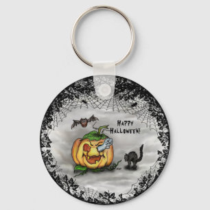 Llavero Ghost, Bat and Cat, Happy Halloween!