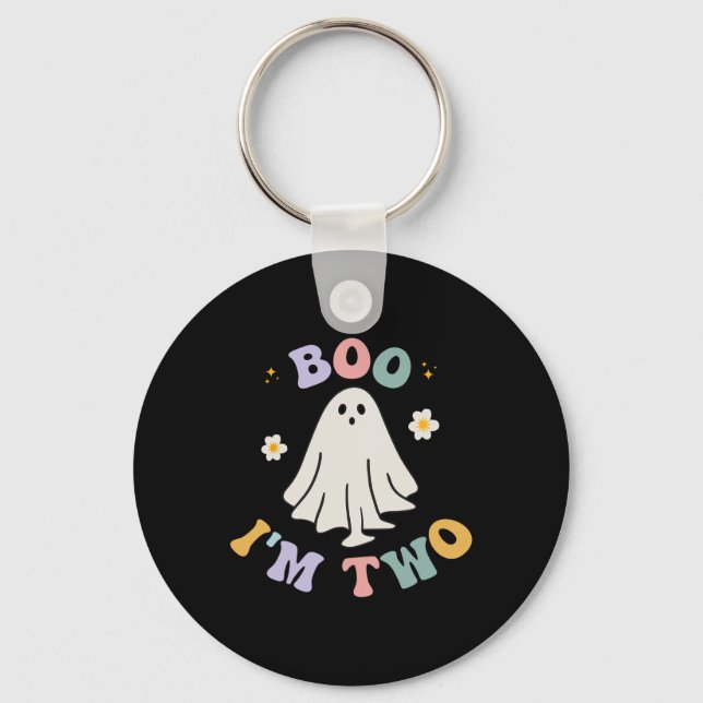 Llavero Ghost Boo Soy Dos Años Segundo Nacimiento Niños Ha (Anverso)