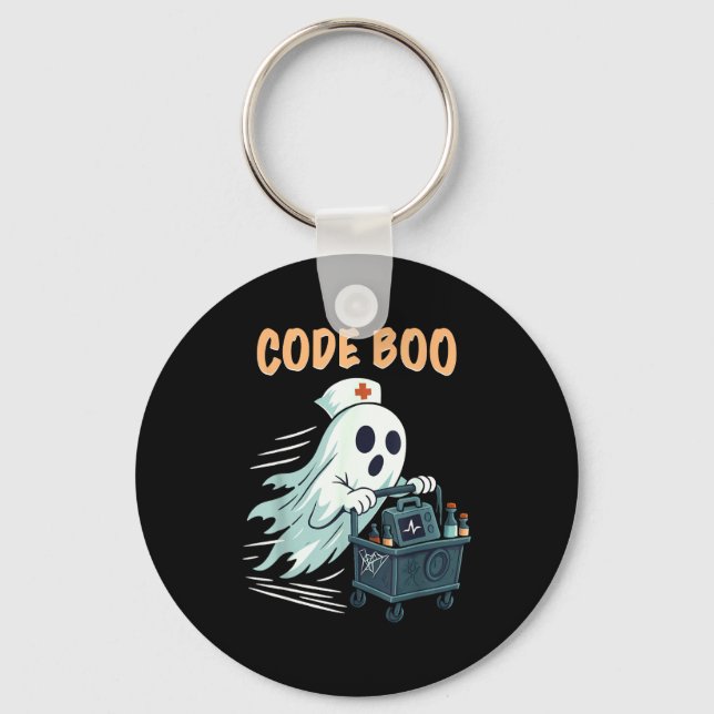 Llavero Ghost Code Boo In The Icu Nursing Gift For Hallowe (Anverso)