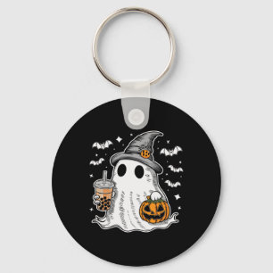 Llavero Ghost Milktea Fantasma Beber té de burbuja