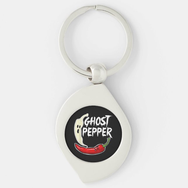 Llavero Ghost Pepper Funny Spicny Hot Halloween Ghost Pepp (Anverso)