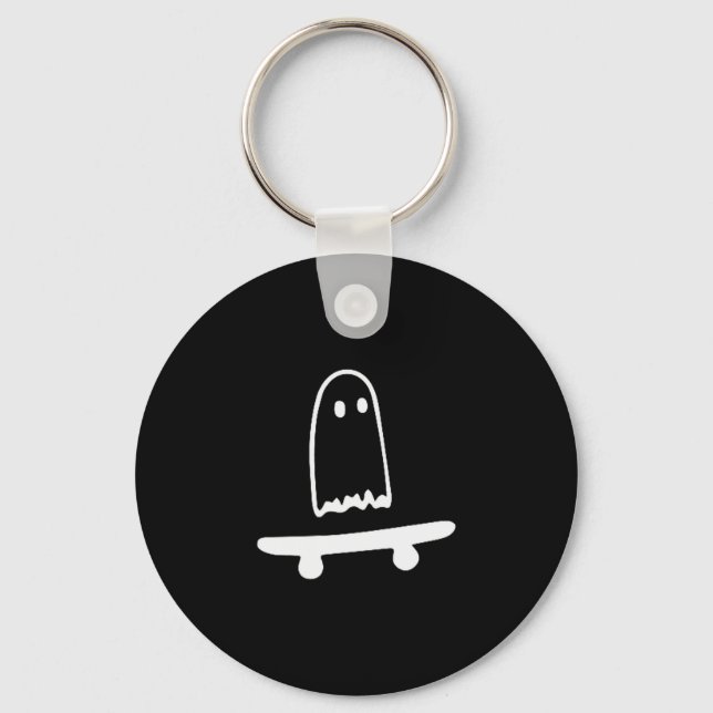 Llavero Ghost Skateboard Lazy Halloween Costume Funny Skat (Anverso)