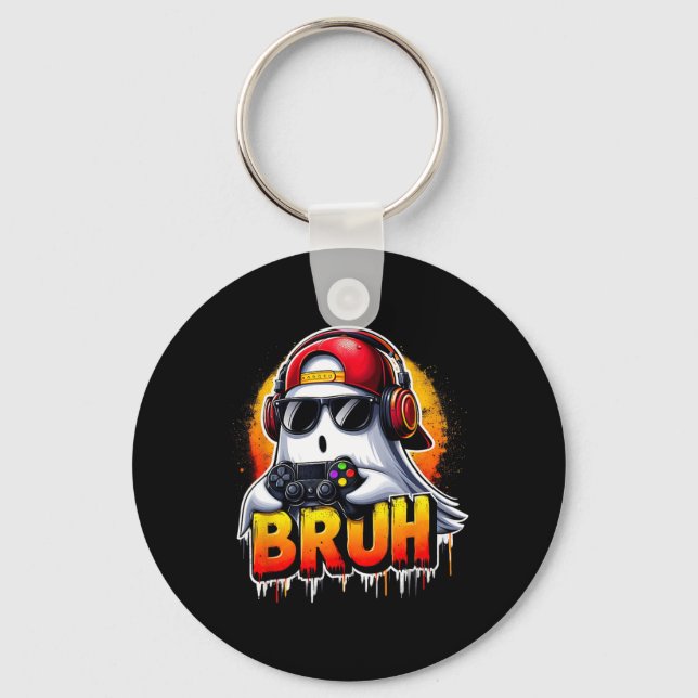 Llavero Ghost Video Game Bruh Halloween Gaming Controller (Anverso)
