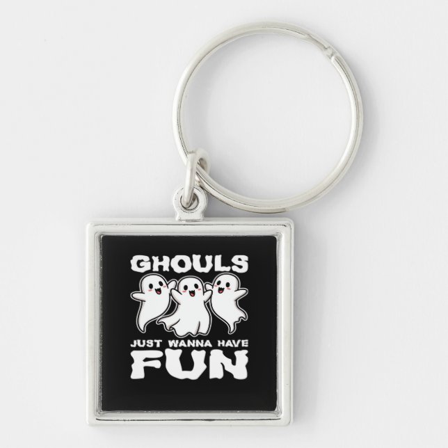 Llavero Ghouls solo quiere divertirse - regalo de Hallowee (Frente)