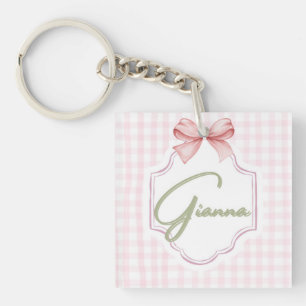 Llavero Gianna Baby Nursery Bow&Gingham