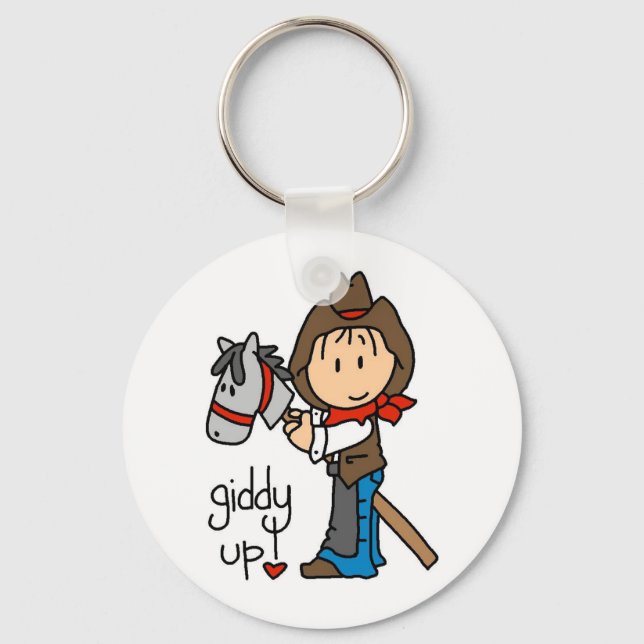 Llavero Giddy Up Cowboy camisetas y regalos (Anverso)