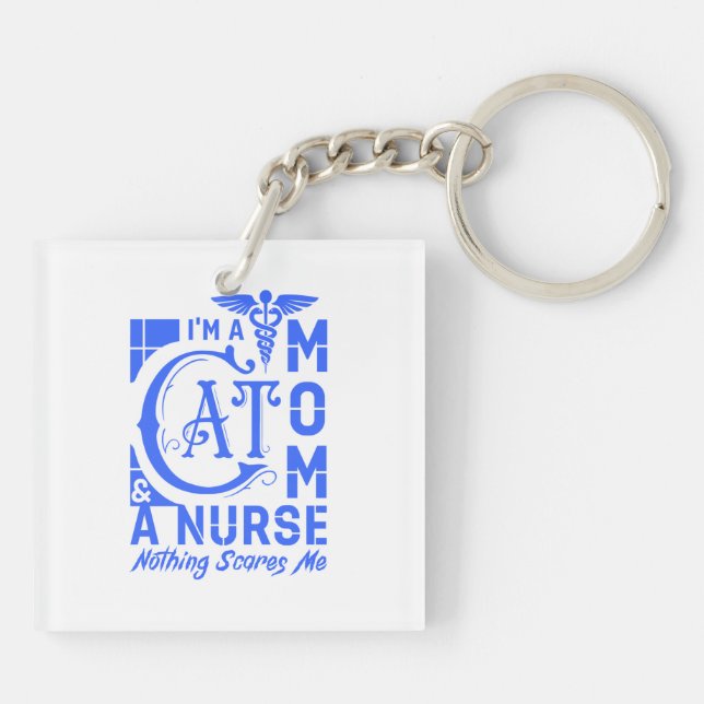 Llavero Gifts for Nurse Cat Mom (Atrás)
