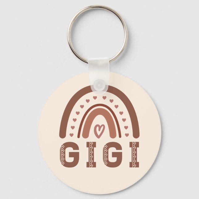 Llavero Gigi Boho Rainbow Cute Grandma Gifts (Anverso)