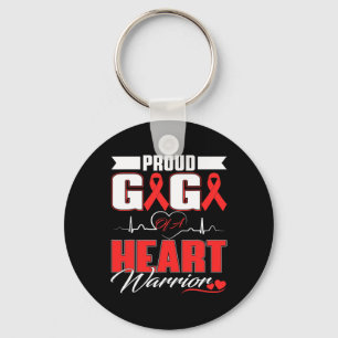 Llavero Gigi De Un Guerrero Del Corazón Mes De Concientiza