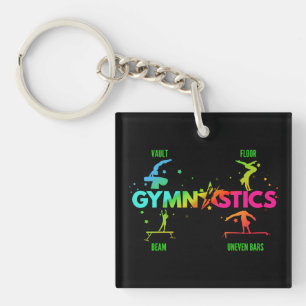 Llavero Gimnasia artística femenina barras viga salto suel