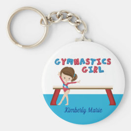Llavero Gimnasia Chica Cute Gimnast personalizado