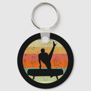 Llavero Gimnasia masculina masculina masculina al atardece