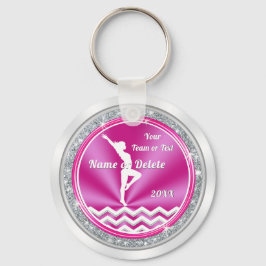 Llavero Gimnasia personal rosa y blanca regalos de equipo