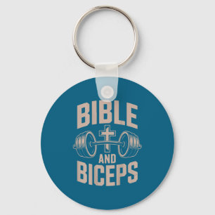 Llavero Gimnasio Biblia y Bíceps Entrenamiento Cristiano M